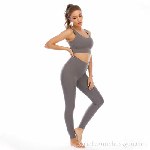 High Waist Yoga Suit With Elastic Sports Suits